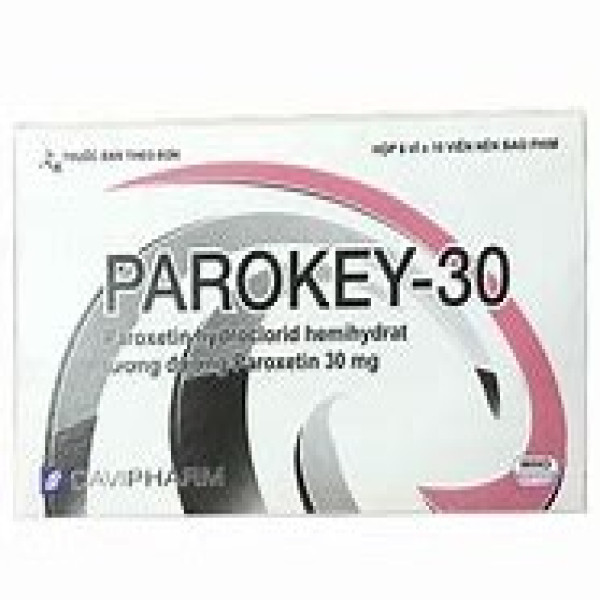 Parokey-30 (Paroxetine 30Mg) Thuốc Trầm Cảm _Davipharm (H6 Vỉ X 10V)