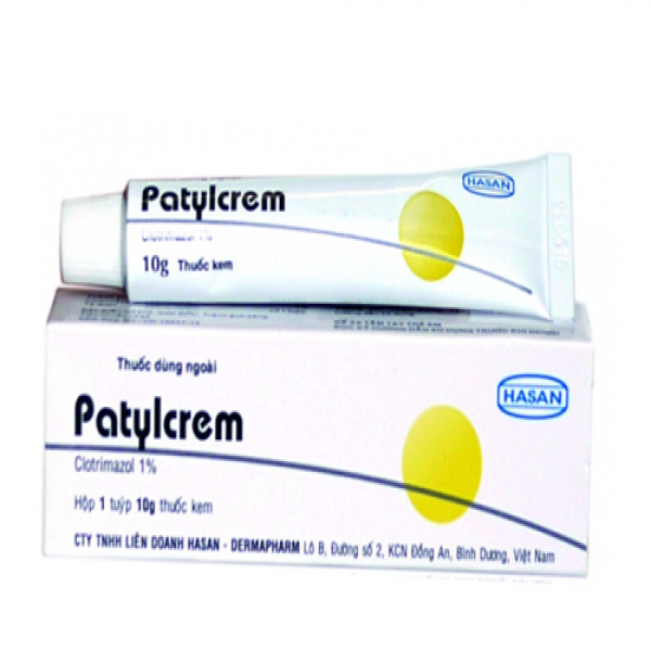 Patylcrem (Clotrimazol 1%) Bôi _Hasan (cọc 10Tuýp10Gr)