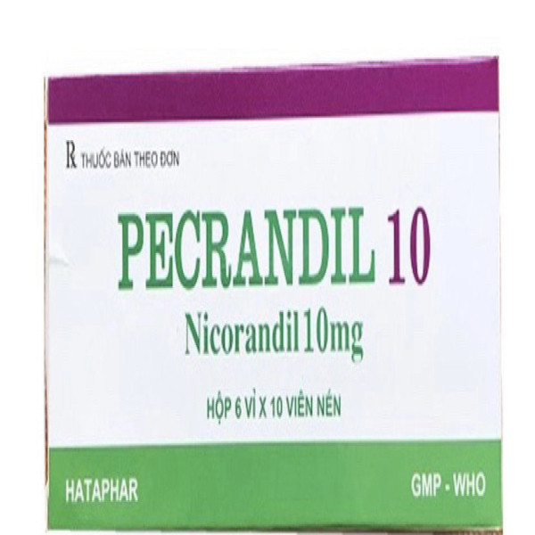 Pecrandil 10Mg (Nicorandil ) _Hà Tây (Hộp6 Vỉ X 10Viên)