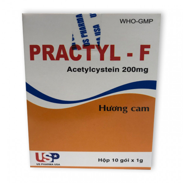 Practyl-F 200Mg (Acetylcystein) Gói Hương Cam _Usp (H10Gói X 1Gr)