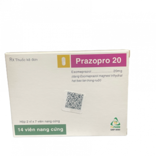 Prazopro 20Mg (Esomeprazol 20) _Trà Vinh (H2 Vỉ X 7V)
