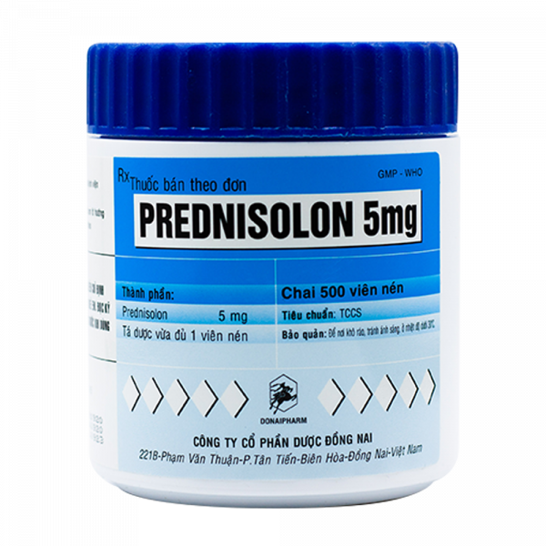 Prednisolon 5Mg Donaipharm (C500V) (Nắp Xanh)