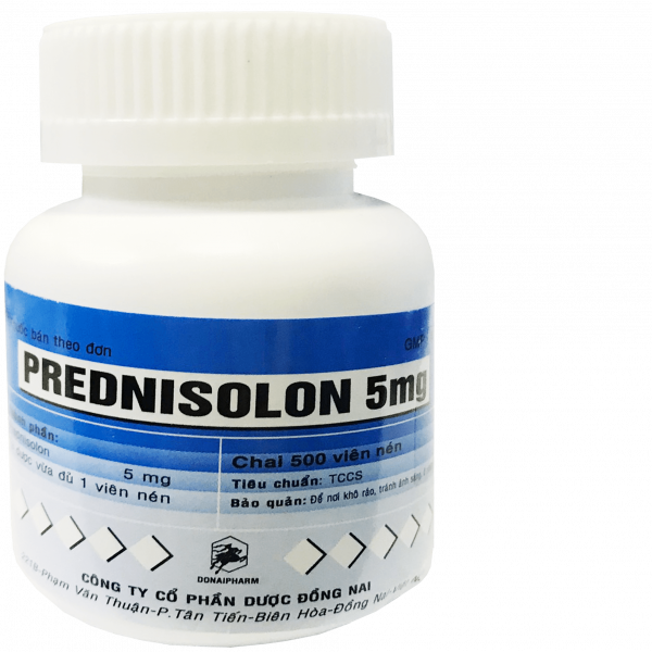 Prednisolon 5Mg Donaipharma (C500V) (Nắp Trắng)