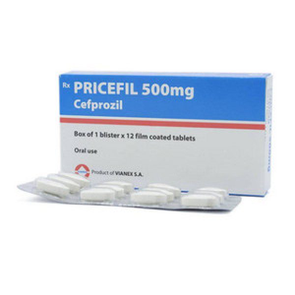 Pricefil 500Mg (Cefprozil) Viên _Vianex S.a Hy Lạp (H12V)