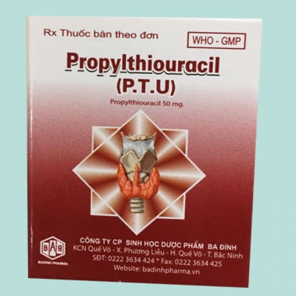 Propylthiouracil 50Mg P.t.u _Ba Đình (H4 Vỉ X 25V) PTU nội