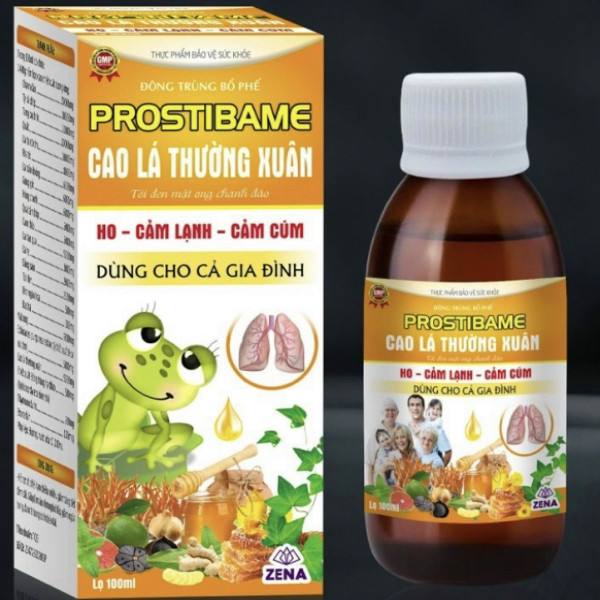 Prostibame Cao Lá Thường Xuân _ Cam Zena (Lọ100Ml) siro