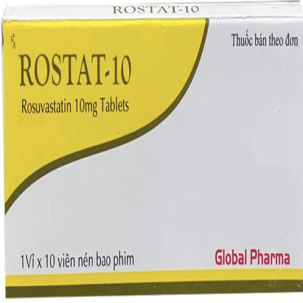 Rostat 10Mg (Rosuvastatin) _ Globa Pharma (H1 Vỉ X 10 Viên)