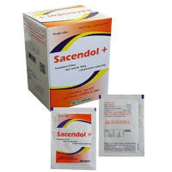 Sacendol + (Para 325Mg, Natri Benzoat 100Mg, Clor 2Mg) _Vacopharm (H20 Gói) Cam
