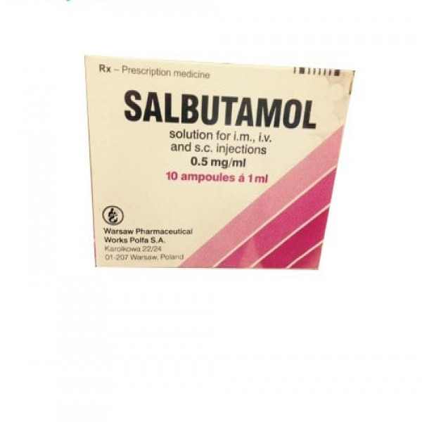 Salbutamol Tiêm 0.5Mg/Ml (H/10Ống/1Ml)