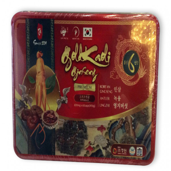 Sâm Nhung Linh Chi Goldkaoli Gingseng _Hộp Sắt Hàn Quốc (H60V)