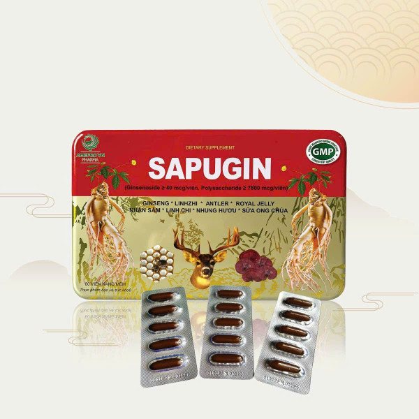 Sâm Sắt Viên Sapugin (Hộp60 Viên)