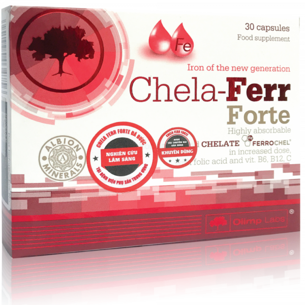 Sắt Hữu Cơ Chela Ferr Forte _Ba Lan (H30V) Fe