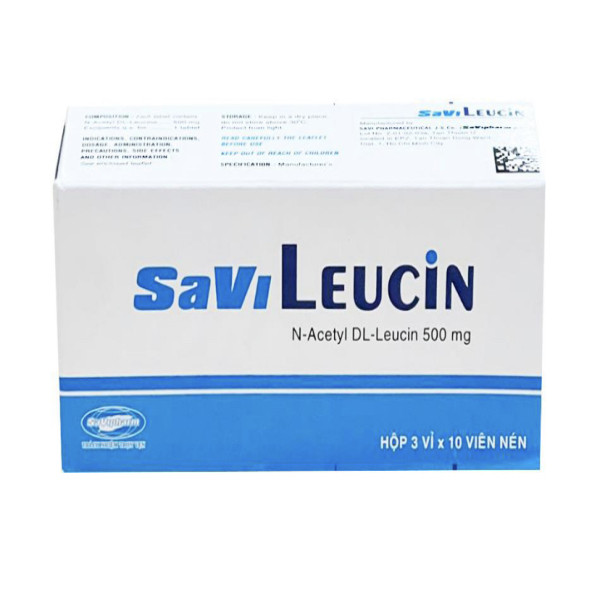 Savi Leucin 500Mg (Tanganil Nội) _Savi (H3 Vỉ X 10 Viên)