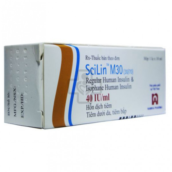 Scilin M30 (40Iu/Ml) (Hộp/1 Lọ X10 Ml) Thuốc Tiêm Tiểu Đường