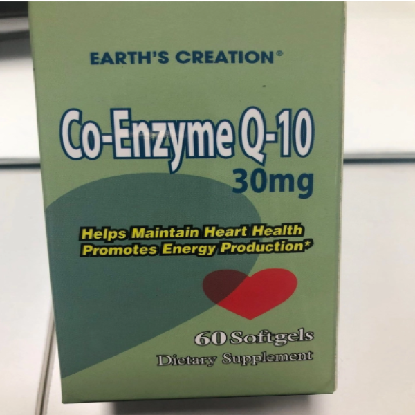 Coenzym Q10 30Mg Earths Creation _Mỹ (Lọ/60V) Vỏ Xanh- bổ tim
