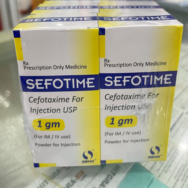 Sefotime 1G (Cefotaxim 1G) Tiêm ( Cọc = 10 Lọ)