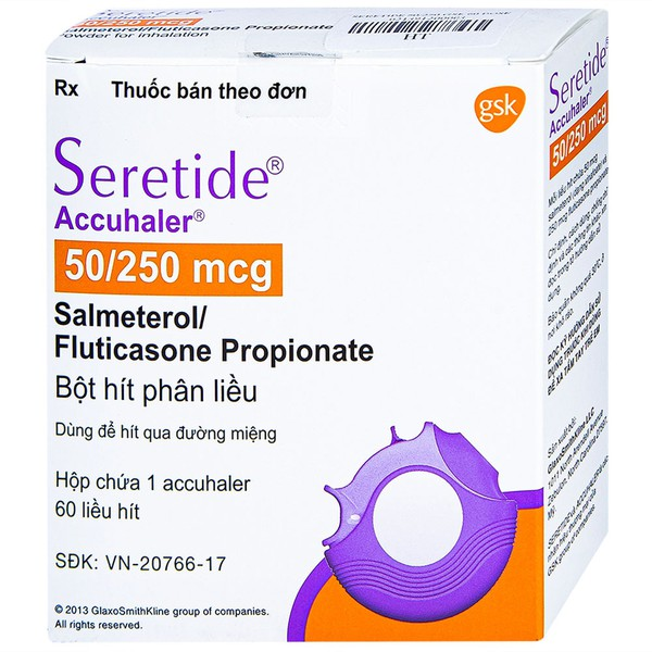 Seretide Accuhaler 50/250 Gsk (C60Liều Xịt)