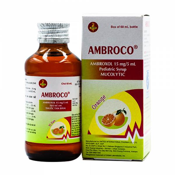 Siro Ambroco (Ambroxol 15Mg5Ml) _ United Vn (C60Ml) To