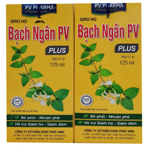Siro Bạch Ngân Pv Plus _Phúc Vinh (Chai 125Ml)
