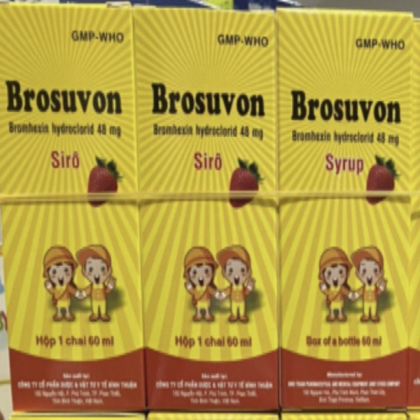 Siro Brosuvon (Bromhexine) (Lọ 60Ml)