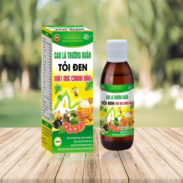 Siro Cao Lá Thường Xuân Tỏi Đen _ Hdv (L100Ml)