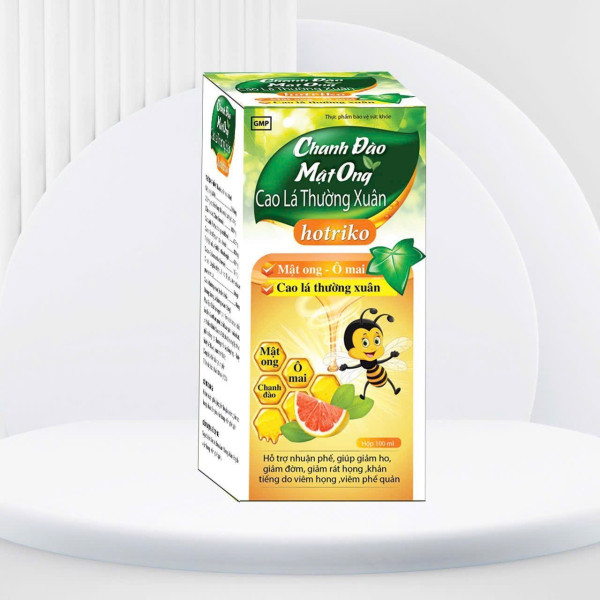Siro Chanh Đào Mật Ong Cao Lá Thường Xuân Hotriko _Ong Bay, Yn (Lọ100Ml)