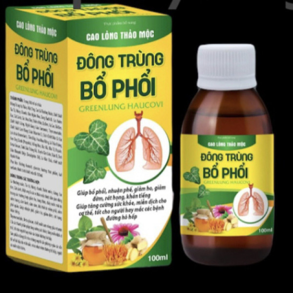 Siro Đông Trùng Bổ Phổi _ Vàng (L100Ml) K100L-