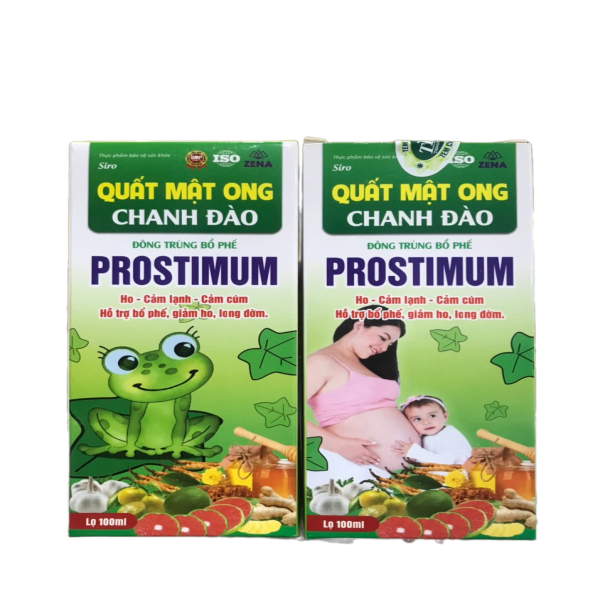 Siro Prostimum Quất Mật Ong Chanh Đào _Zn (Lọ/100Ml)