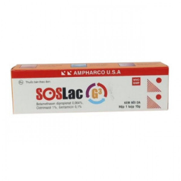 Soslac Cream _ Ampharco Usa (Cọc10Tuýp15G)