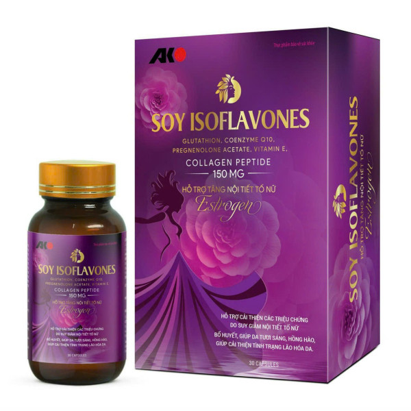 Soy Isoflavones Tăng Nội Tiết Tố Nữ _Gỗ Tím, Ako (Lọ30V)