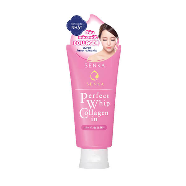 SRM Senka Perfect Whip Collagen (T 120G) Hồng