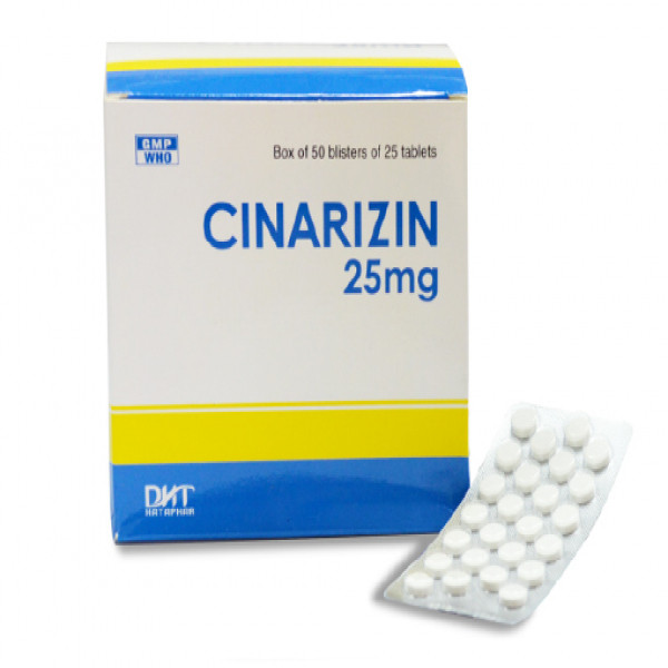 Cinarizin 25Mg Dược Phẩm Hà Tây (H/50Vỉ/25V)