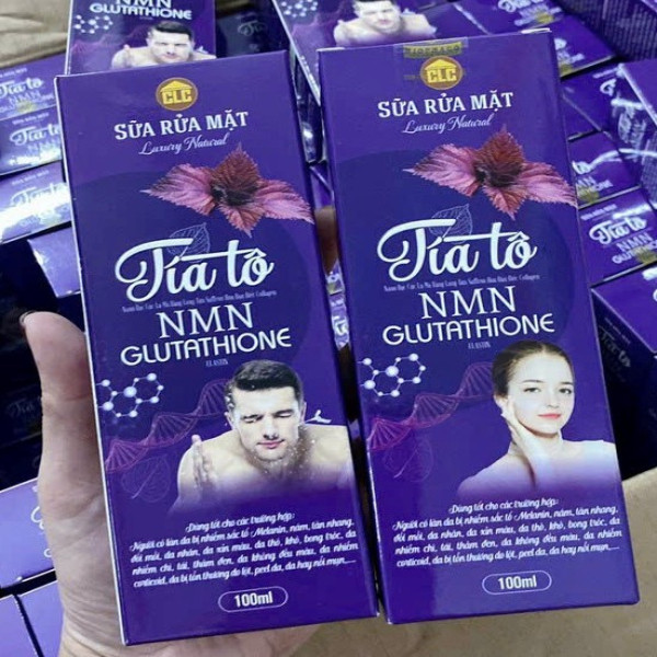 SRM Sáng Da Tía Tô Nmn Glutathion Nam Nữ _Clc (Tuýp100G)