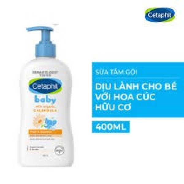 Sữa Tắm Gội Cetaphil Baby Calendula Hoa Cúc (C400Ml) Vòi Hoa Cúc