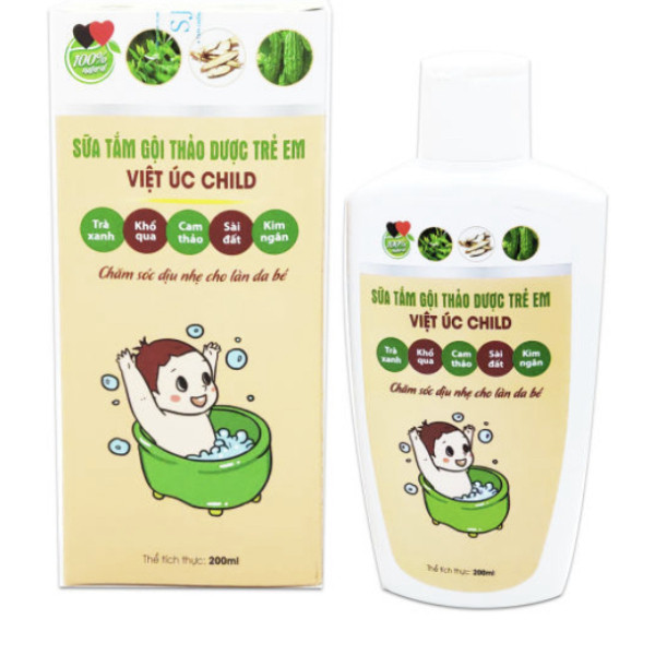 Sữa Tắm trẻ em Thảo Dược Việt Úc (Lọ200Ml)