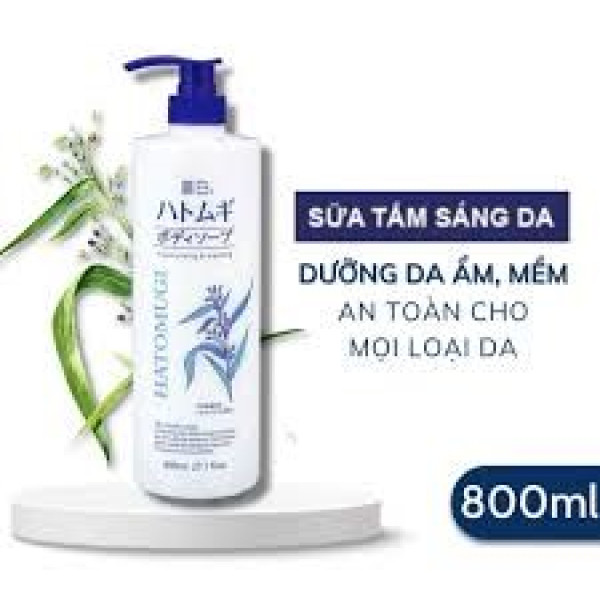 Sữa Tắm Ý Dĩ Hatomugi Trắng _Nhật (C800Ml)