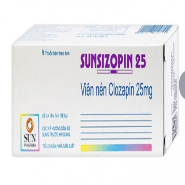Sunsizopin 25Mg (Clozapin 25Mg) _Ấn (H5 Vỉ X 10V)