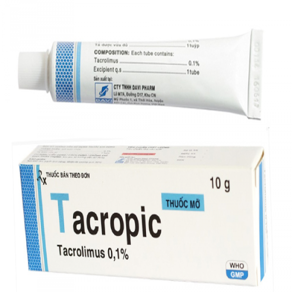 Tacropic 0.1% Cream (Tacrolimus) _Davipharm (Tuýp10Gr)