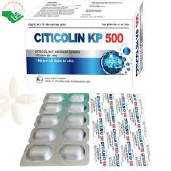 Citicolin Kp 500Mg _Khánh Hòa (Hộp/3 Vỉ X 10V) Vỉ Bạc