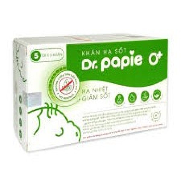 Khăn Lau Hạ Sốt Dr. Papie 0+ Sơ Sinh (H/5Gói)