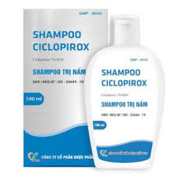 Shampoo Ciclopirox (Ciclopirox 1%) Gội Trị Nấm _Vcp (Chai/100Ml)