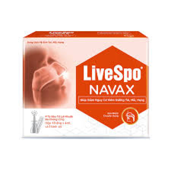 Livespo Navax _Đỏ Xịt Vệ Sinh Tai Mũi Họng (H/10 Ống X 4Ml, 1 Bình Xịt)