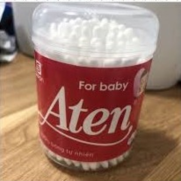 Tăm Bông Aten Trẻ Em (Cọc/12Lọ/180Q) Lọ