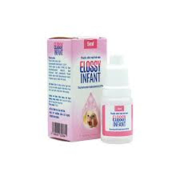 Elossy Infant 0,01% (Oxymetazolin) Nhỏ Mũi Sơ Sinh _Hồng (Cọc/10L/8Ml)