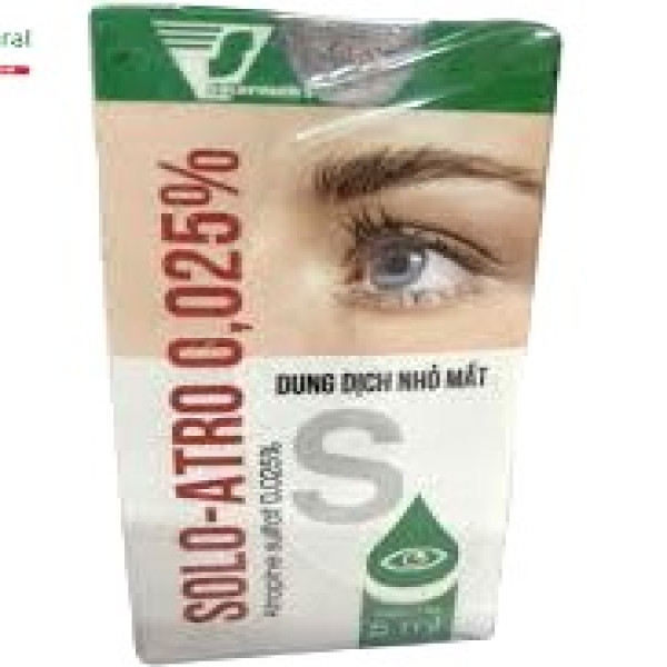 Solo Atro 0,25% (Atropin) Nhỏ Cận Thị _Hải Dương (Lọ/5Ml)