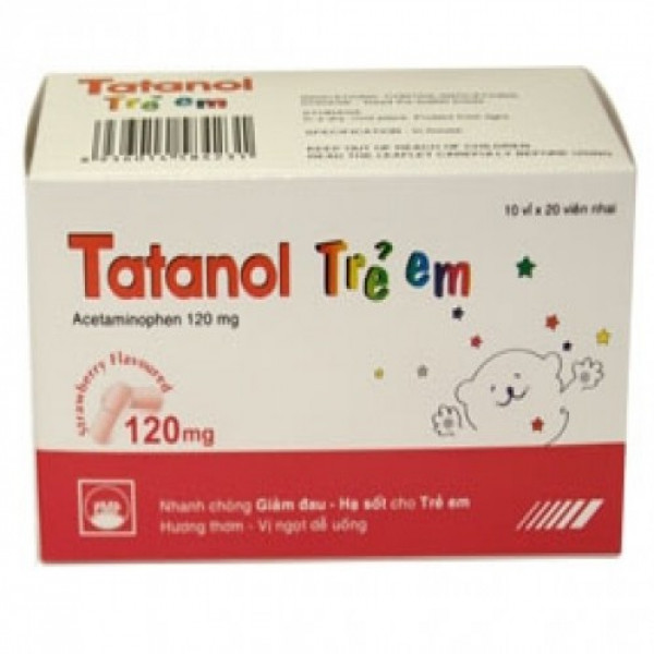 Tatanol Trẻ Em 120Mg _Viên, Pymerpharco (H200V)