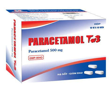 Paracetamol 500mg Trung ương 3 (H/100v)