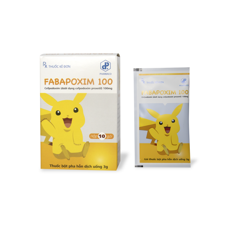 Fabapoxim 100mg (cefpodoxim 100) (H/10 gói)
