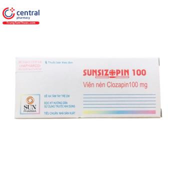 Sunsizopin 100Mg (Clozapin 100Mg) _Ấn (H5 Vỉ X 10V)