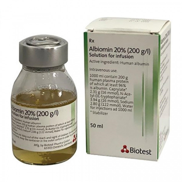 Albiomin 20% 200G/1000Ml Biotest (C/50Ml) albumin truyền
